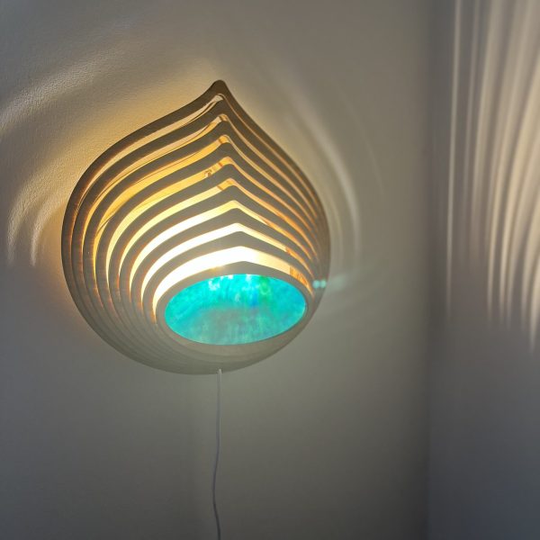 Lampe Campanese couleur bois