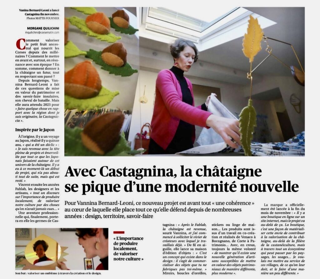 article Castagnina dans Corse-Matin