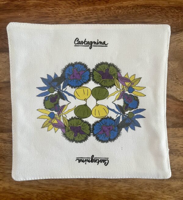 Anise coloured potholder reverse side; made in collaboration with Acquarius