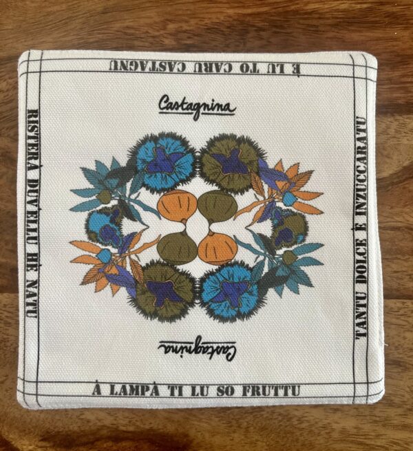 Orange potholder, made in collaboration with Acquarius