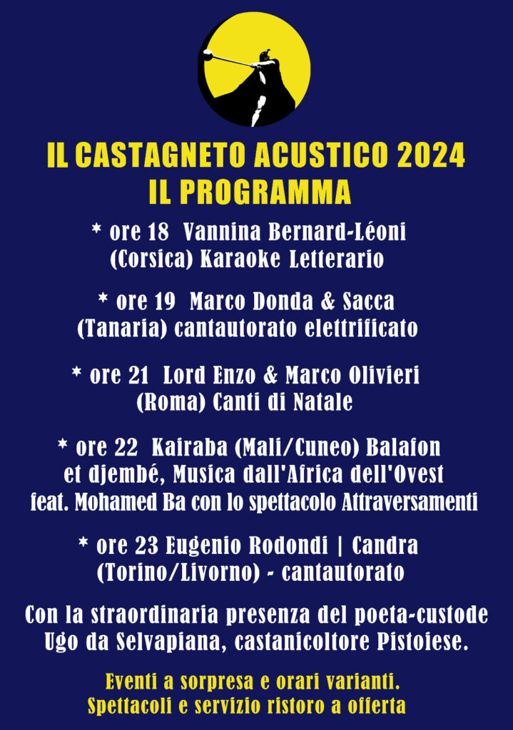 Locandina Castagneto Acustico 2024